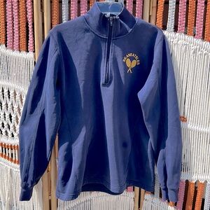 Skaneatles(NY)tennis sweatshirt. Older style women’s cut large. 1/4 zip.